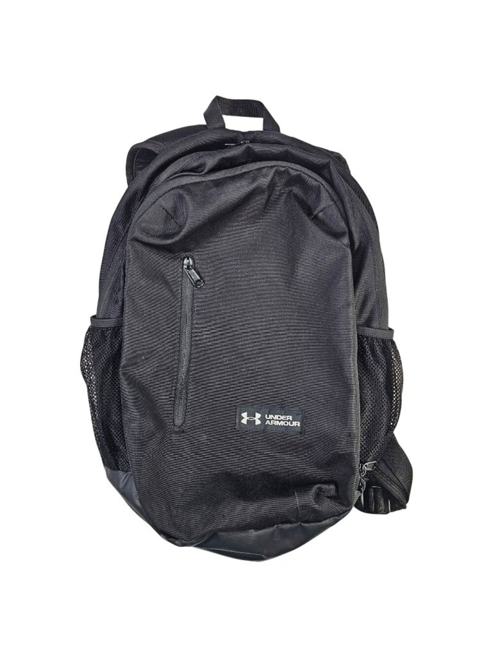 Under Armour Black Laptop Backpack w/ Mesh Side Pockets & Zippered Compartments
